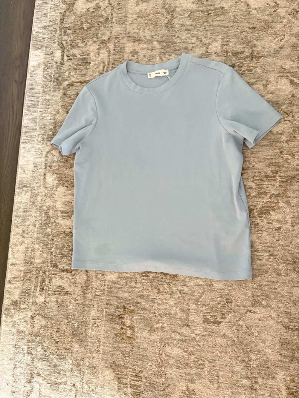 Mango Light Blue Short Sleeve Tee